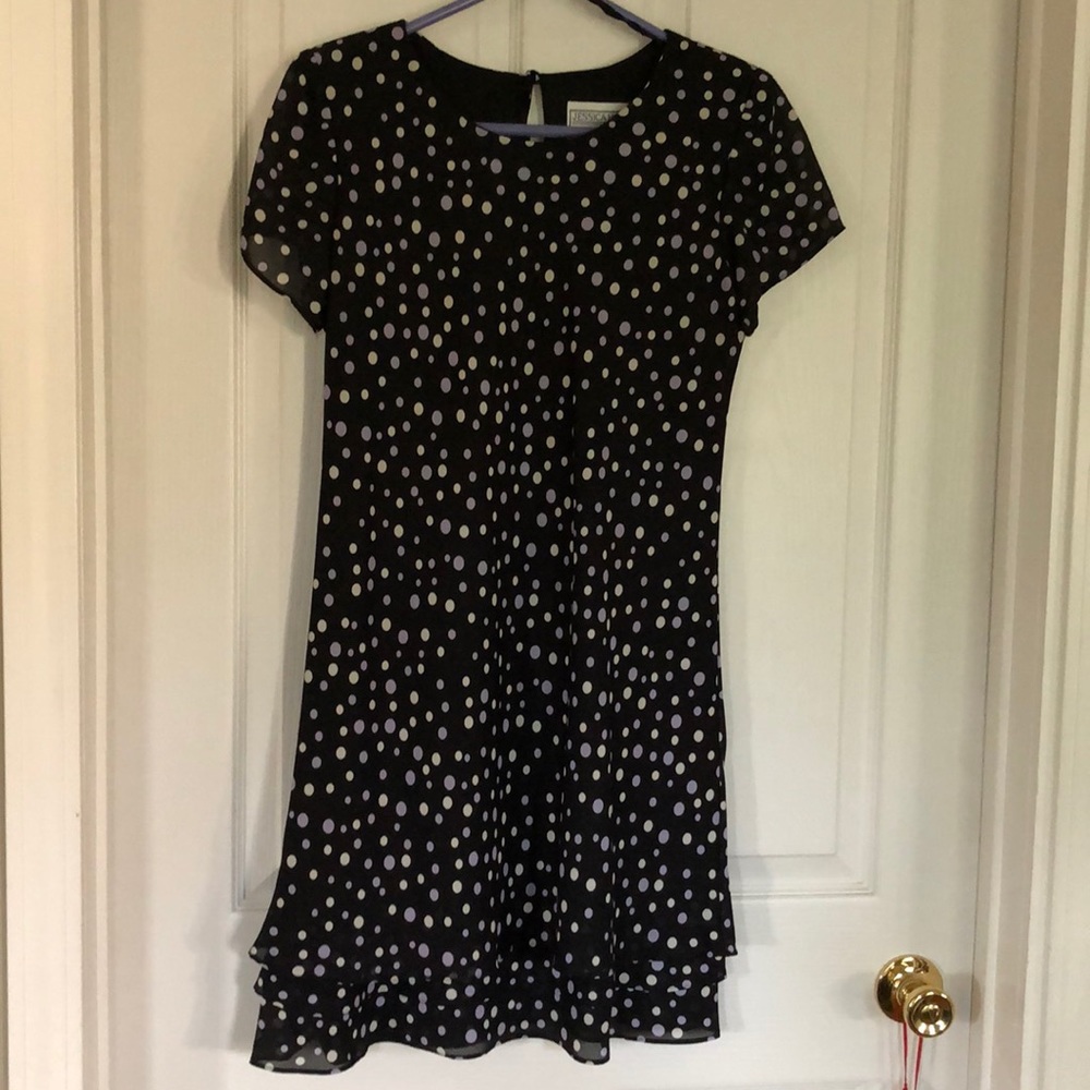 Lightweight fun summer polkadot dress.
